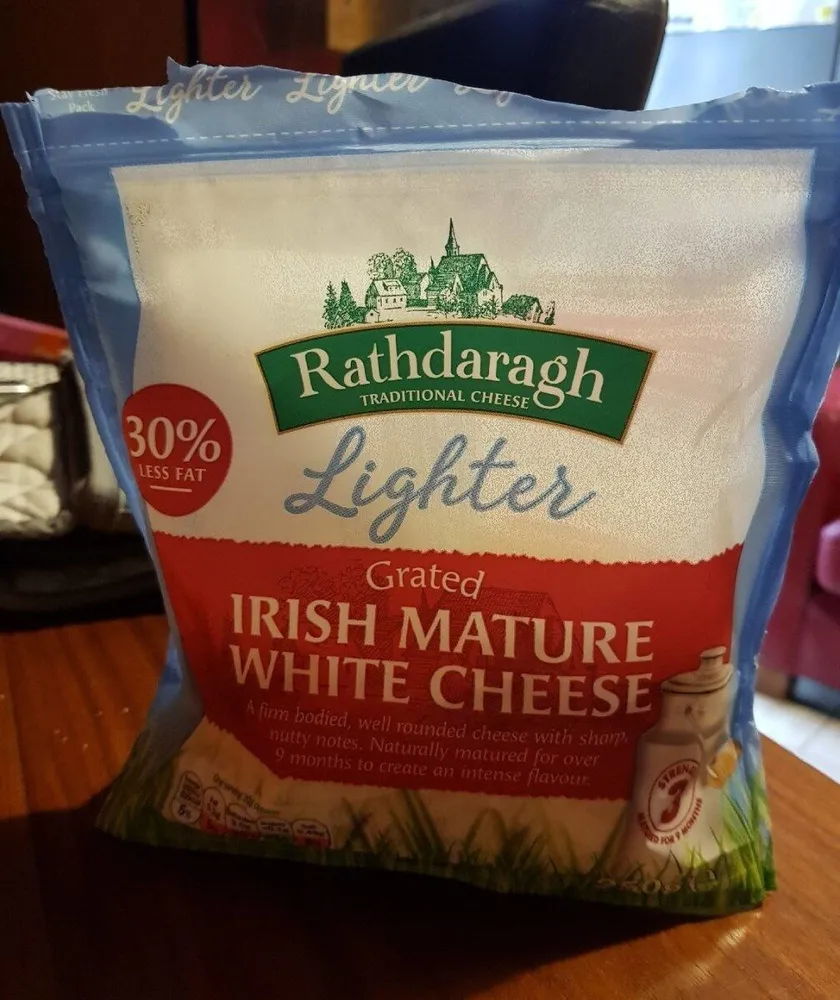 Grated cheese reduced fat
