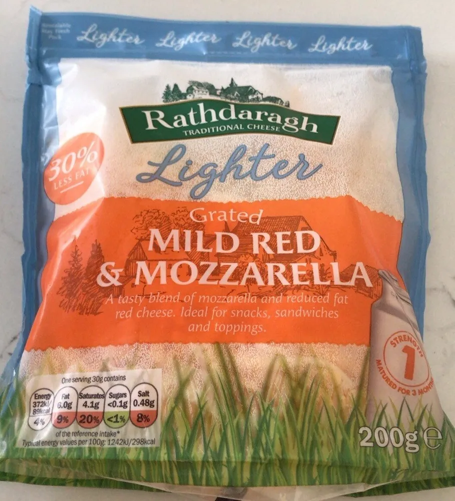Lighter Grated Irish Red Cheese & Mozzarella