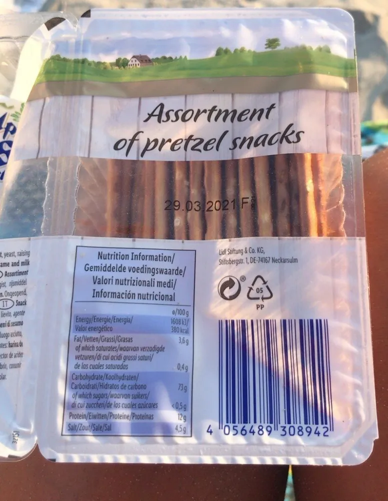 Assortament of pretzel snack