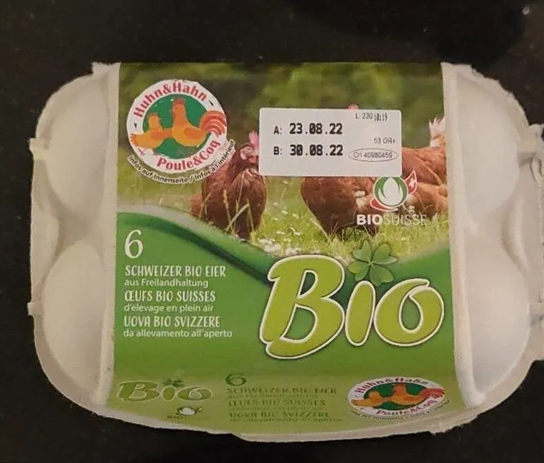 6 oeufs bio suisses