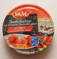 Thunfischbällchen mit Peperoni in scharfer Salsa Sauce