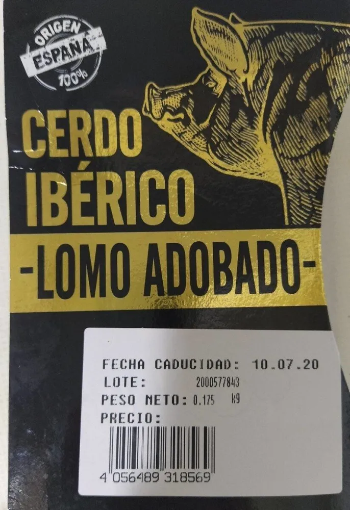 Cerdo ibérico lomo adobado