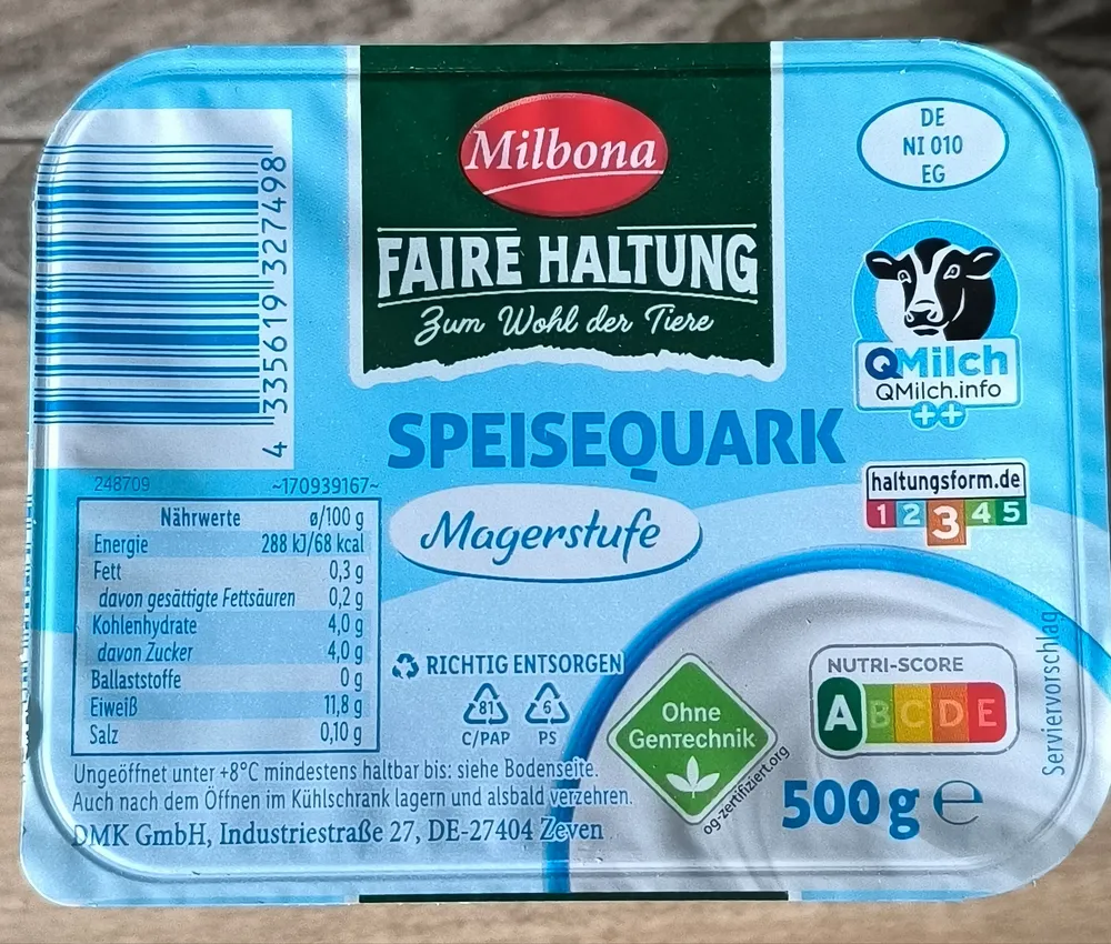 Speisequark Magerstufe