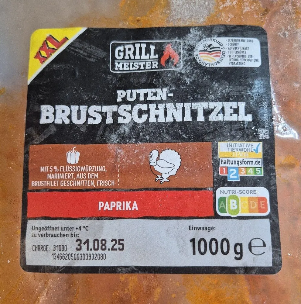 Paprika Puten Brustschnitzel