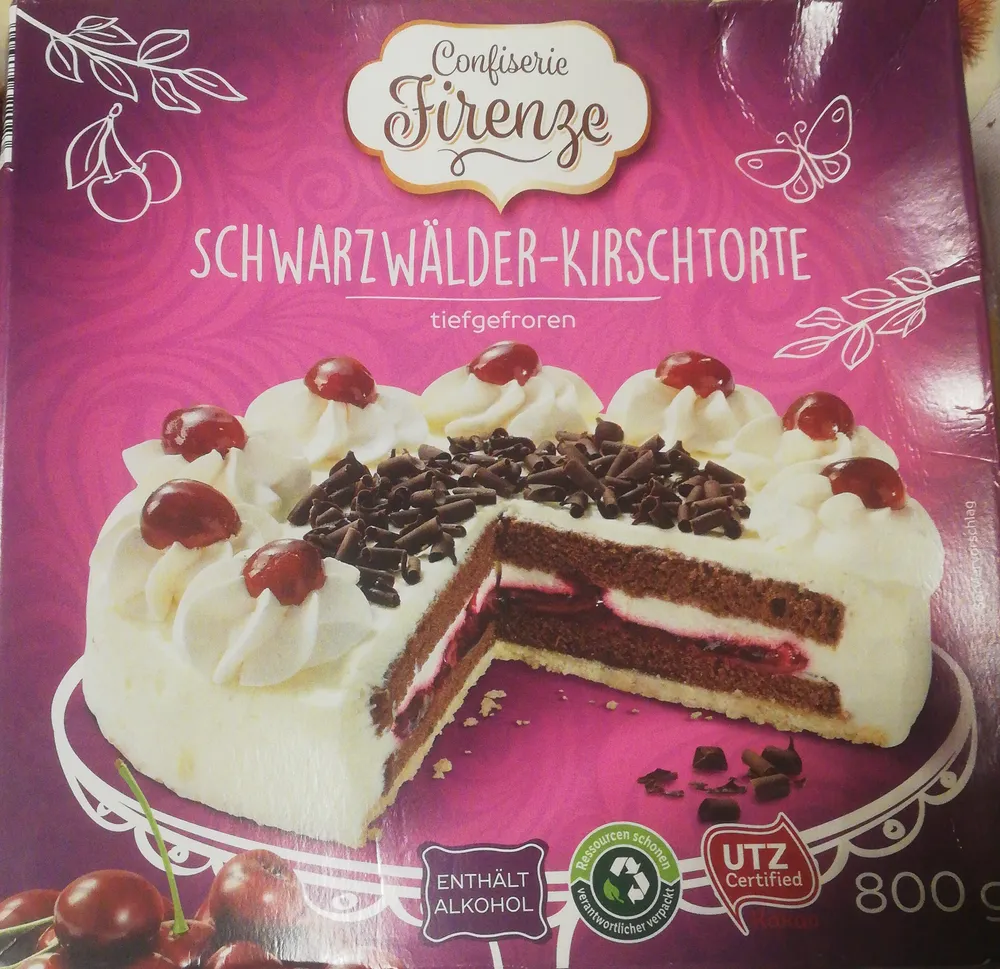 Cherry cream gateau
