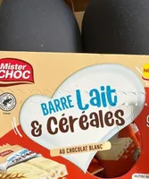 Barre lait et céréales chocolat blanc
