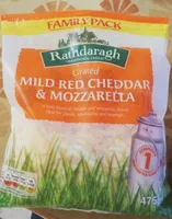 Mild red and mozzarella grated cheese