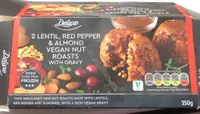 2 lentil red pepper and almond vegan nut roast