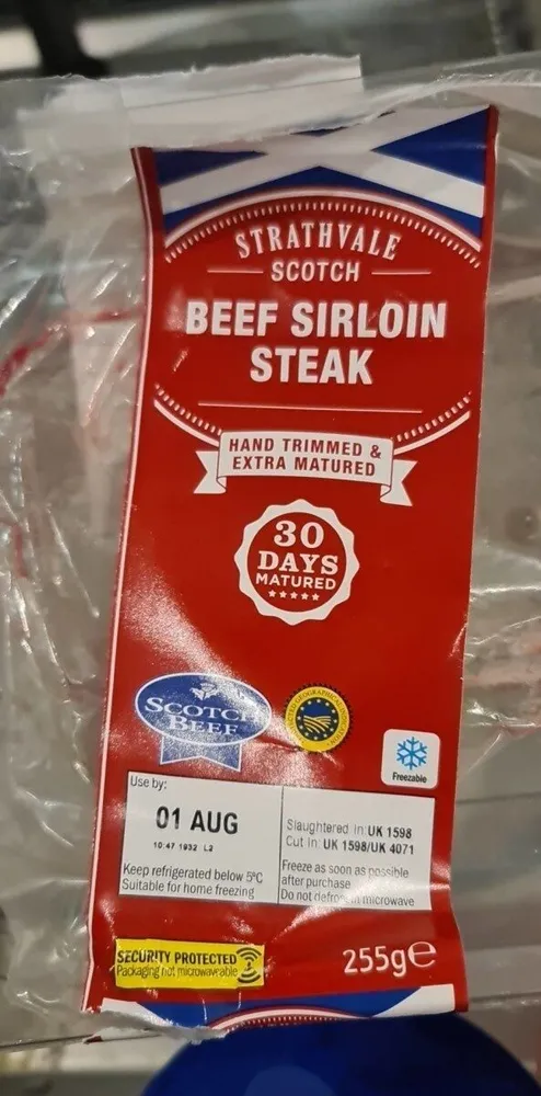 Beef sirloin steak