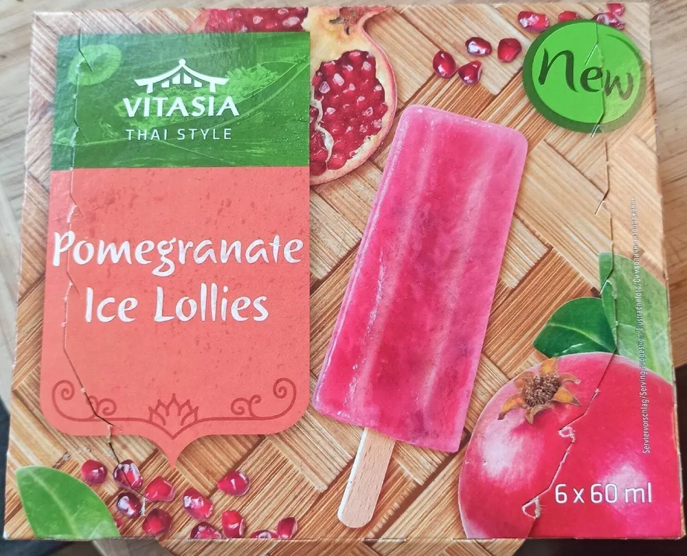 Pomegranates ice lollies