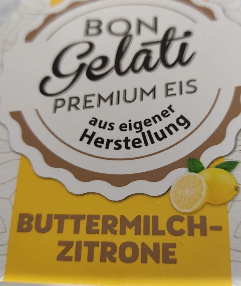 Premium Eis Buttermilch-Zitrone