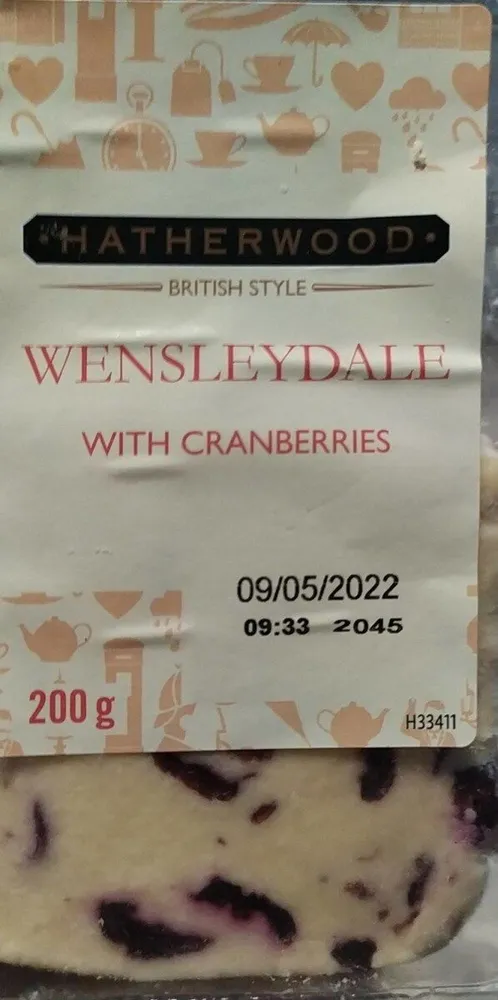 Wensleydale with cranberries