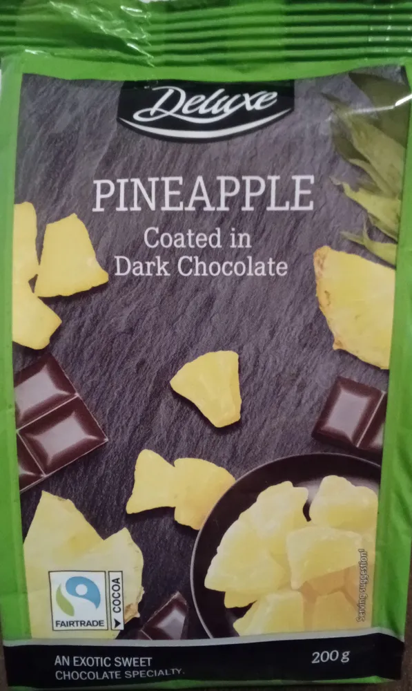 Pineapple Coated in Dark Chocolate
