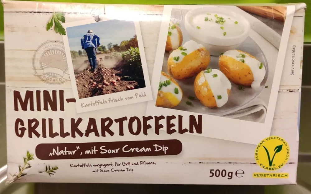 Mini-Grillkartoffeln Natur mit Sour Cream Dip