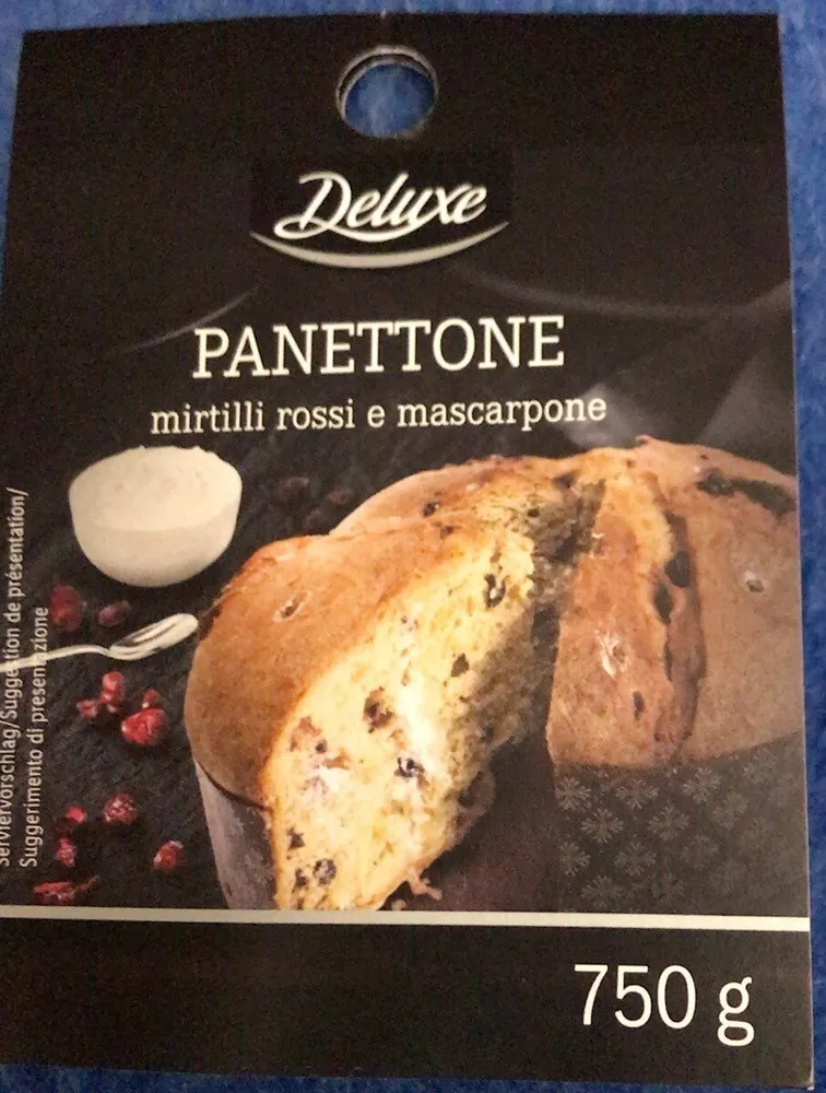 Panettone mirtilli rossi e mascarpone