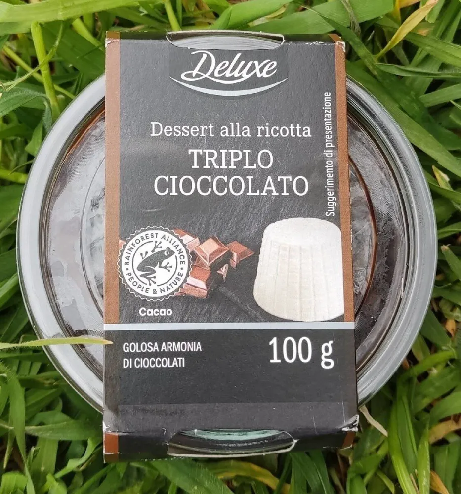 Dessert alla ricotta con triplo cioccolato