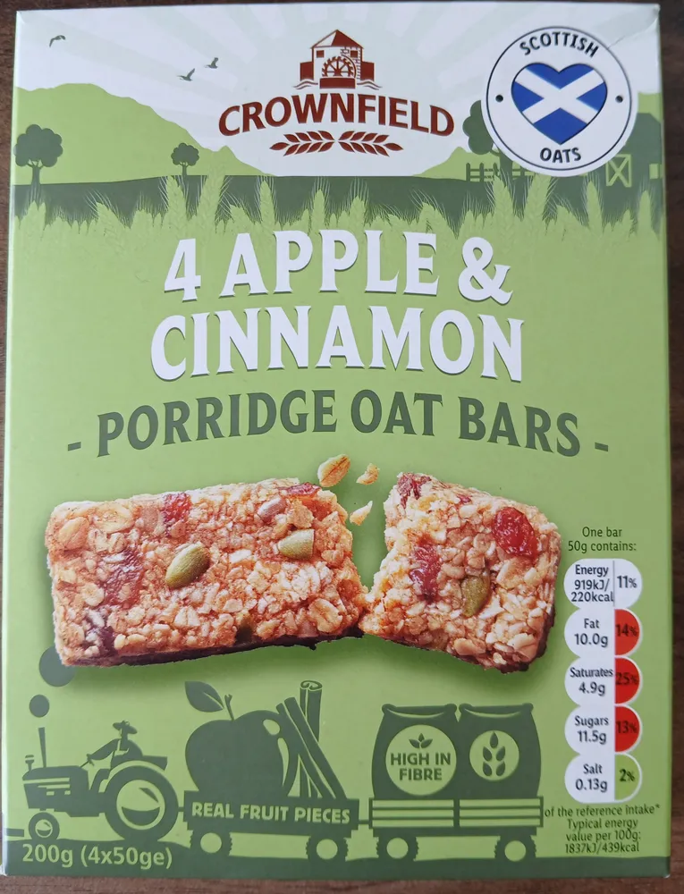 Apple & Cinnamon Porridge Oat Bars