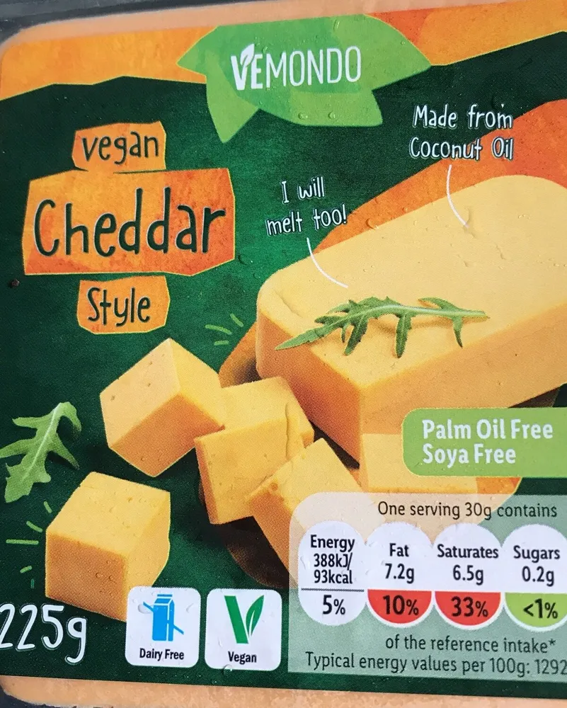 Vegan cheddar style