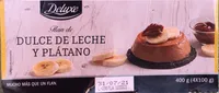 Flan de dulce de leche y platano