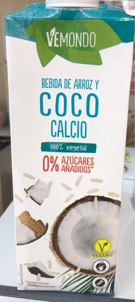 Bebida arroz y coco