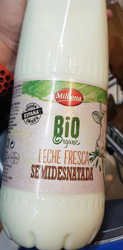 Leche fresca semidesnatada bio