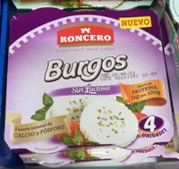 Queso burgos sin lactosa