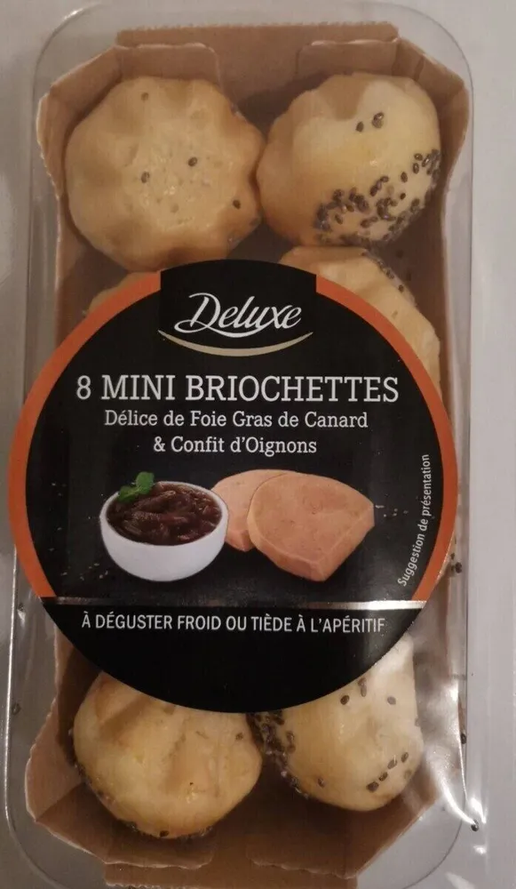 Mini briochettes foie gras de canard et confit d oignons