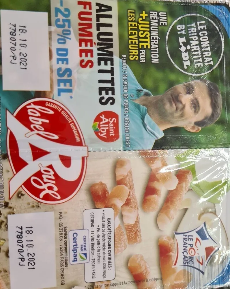 Allumettes fumées -25 % de sel