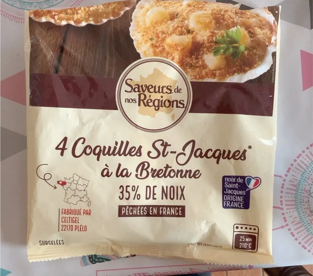 4 Coquilles St-Jacques à la Bretonne