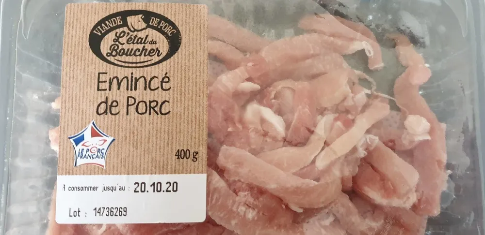 Émincé de porc