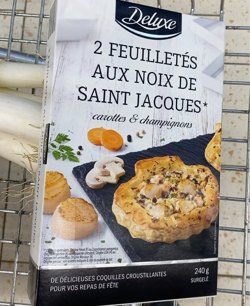 2 feuilletes aux noix de saint jacques