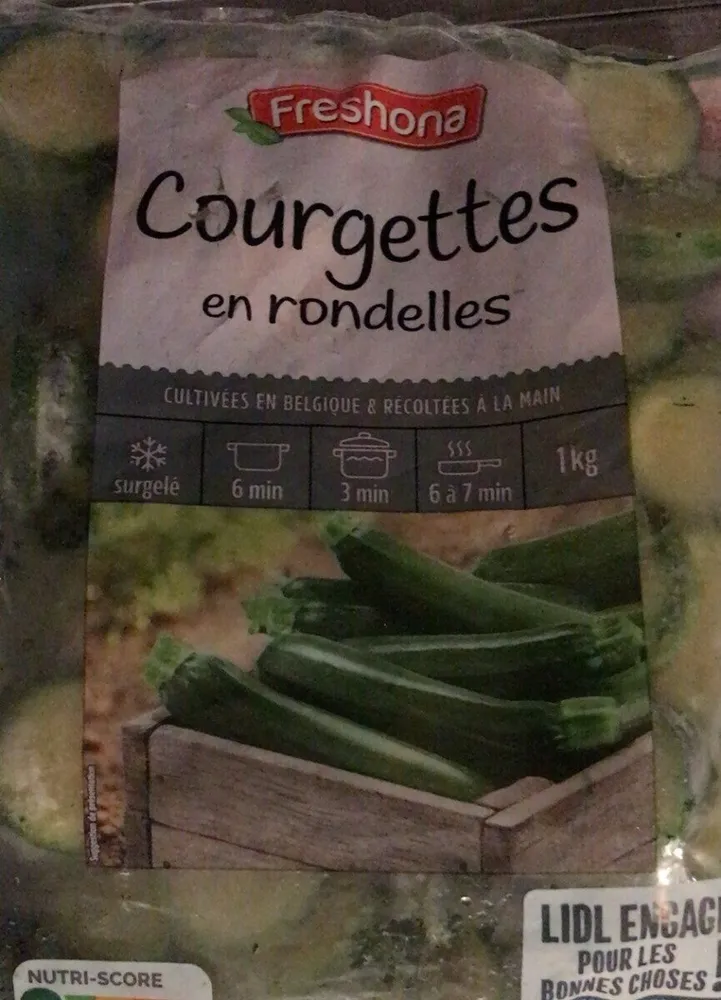 Courgettes en rondelles