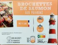 Brochette de saumon aux poivrons