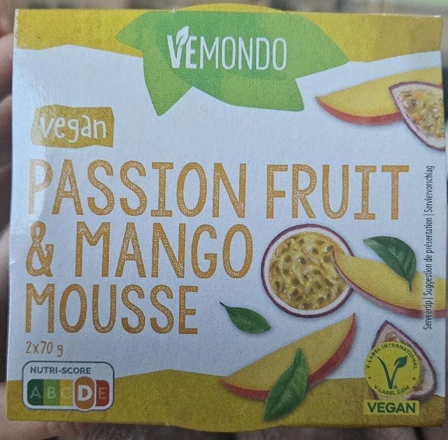 Passion fruit mango mousse