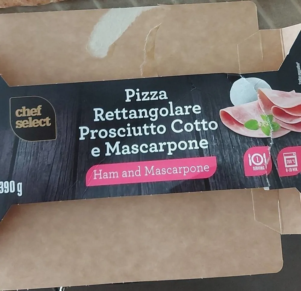 Pizza ham mascarpone
