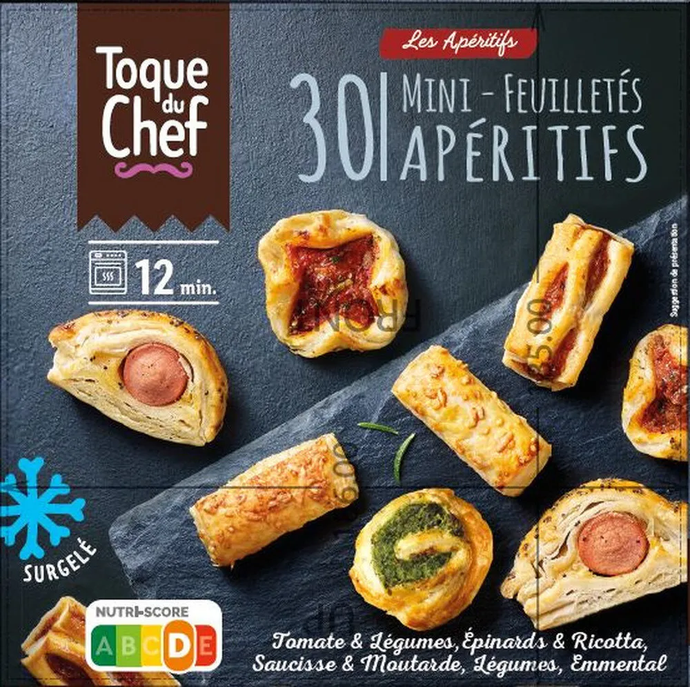 30 Mini feuilletés