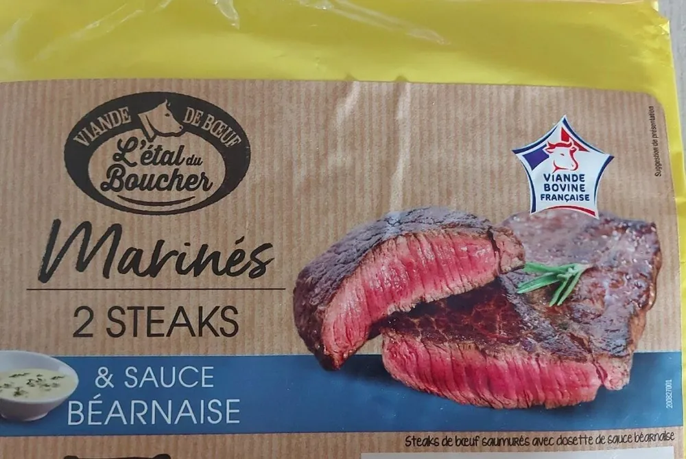 2 steaks marinés