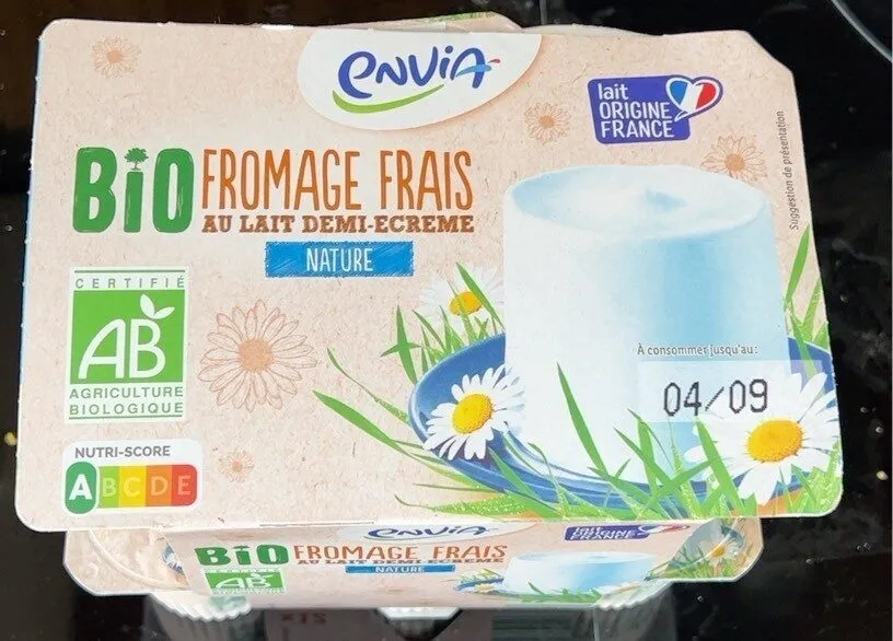 Fromage frais au lait demi écrémé bio
