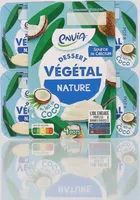 Dessert végétal nature au lait de coco