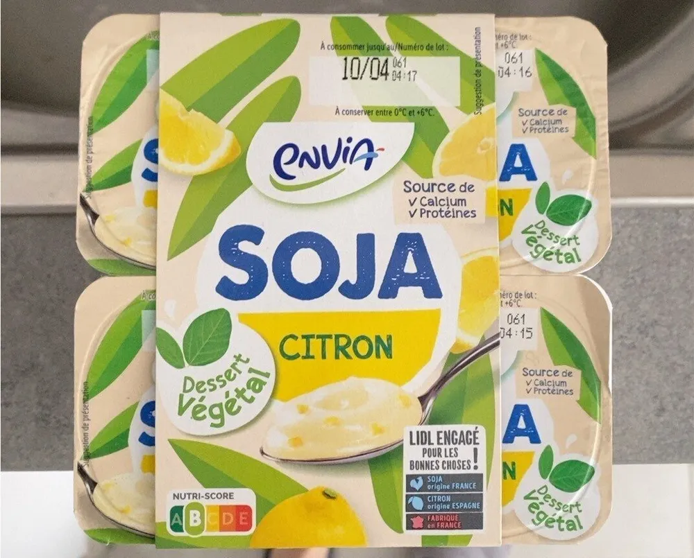 Dessert végétal soja citron