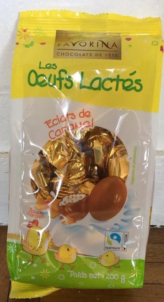 Les oeufs lactés eclats de carame
