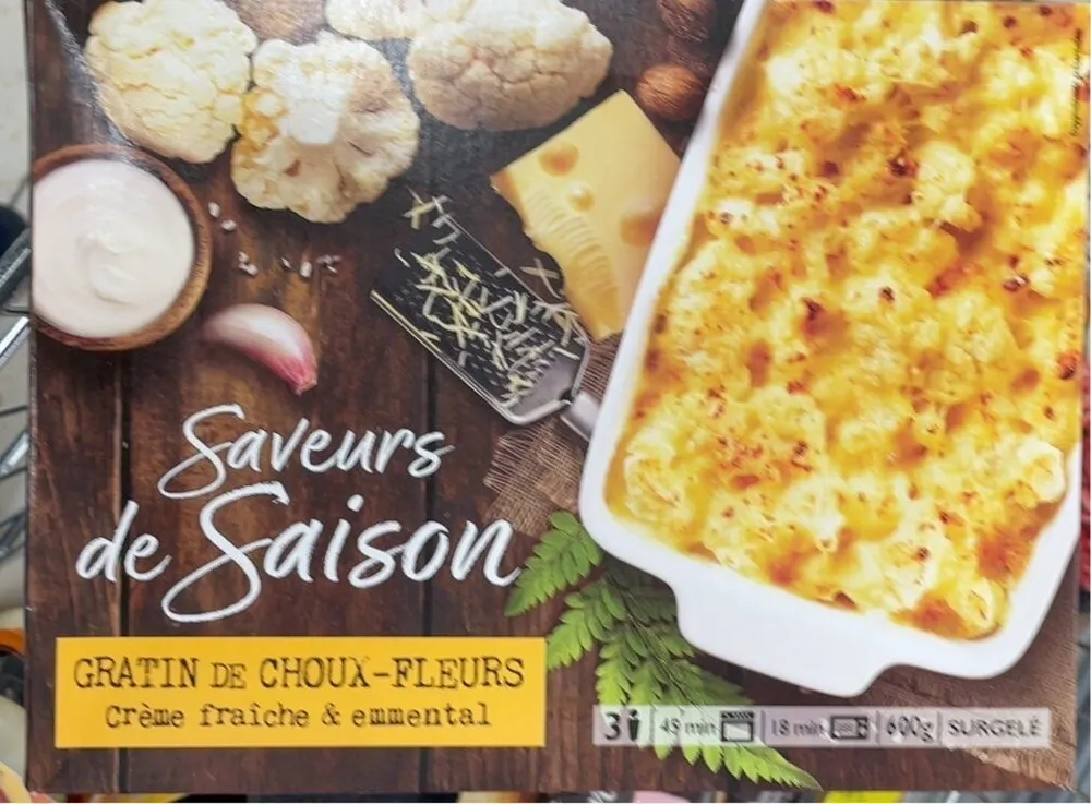 Gratin de choux-fleurs crème fraîche emmental