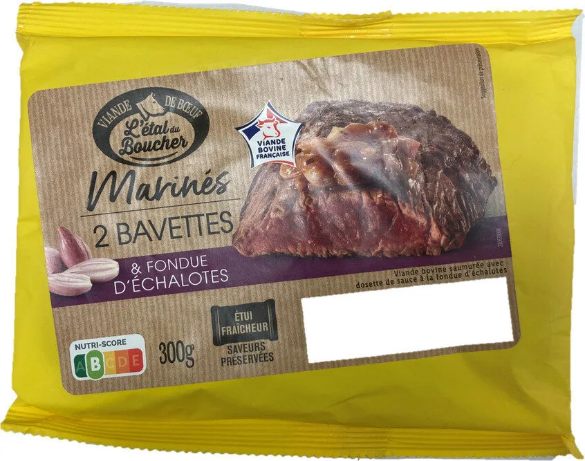 Bavettes marinées & fondue d'échalotes