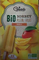 Sorbet plein fruit bio à la mangue