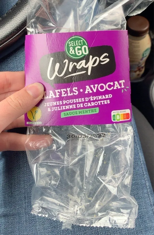 Wraps falafels avocat