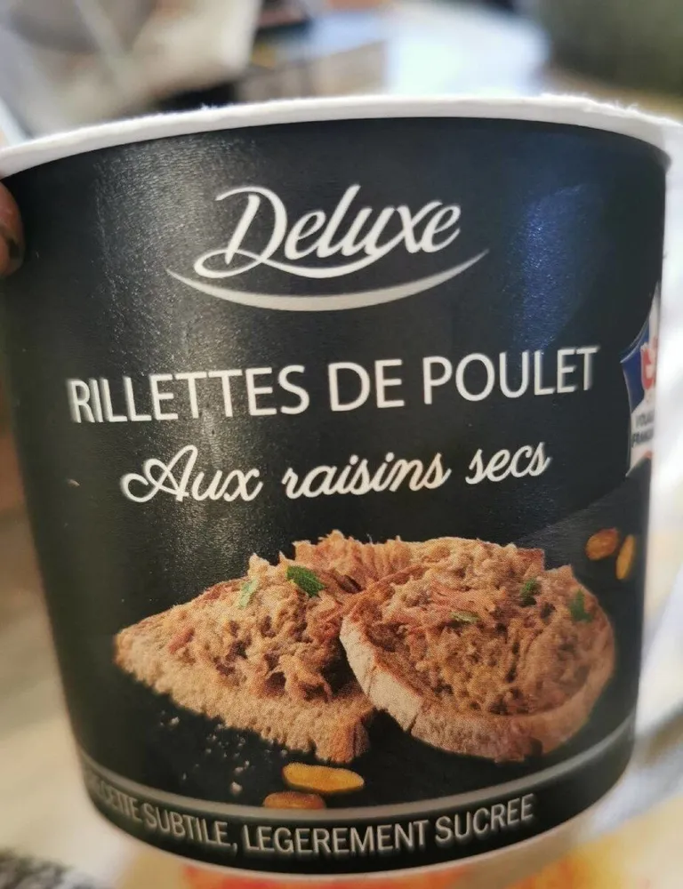 Rillettes de poulet aux raisins secs