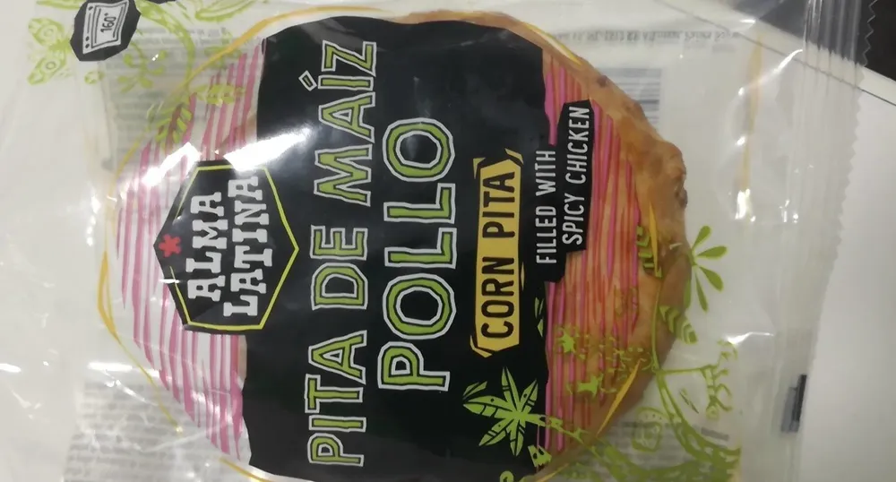 Pita de maíz pollo