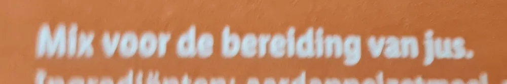 Mix voor bereiding van jus