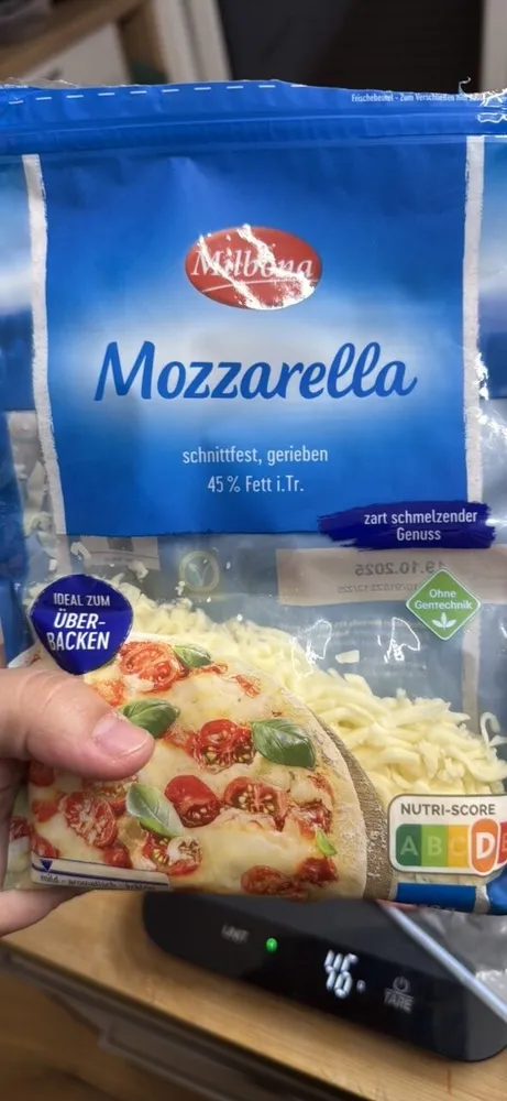 Käse Mozzarella gerieben 45 %