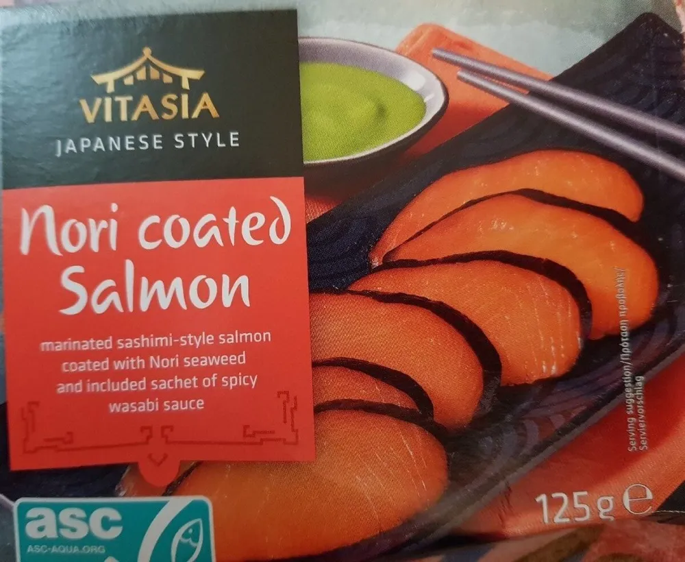 Nori coated salmon
